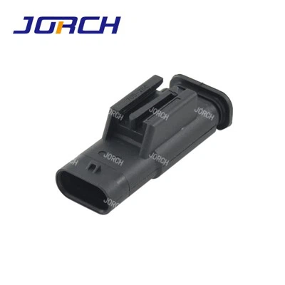3 Txoj Kev Tsheb Sib Txuas Txiv Neej Dub Housing Waterproof Wiring Harness Plug DJ7033WA-1.2-11 1-1718644-2